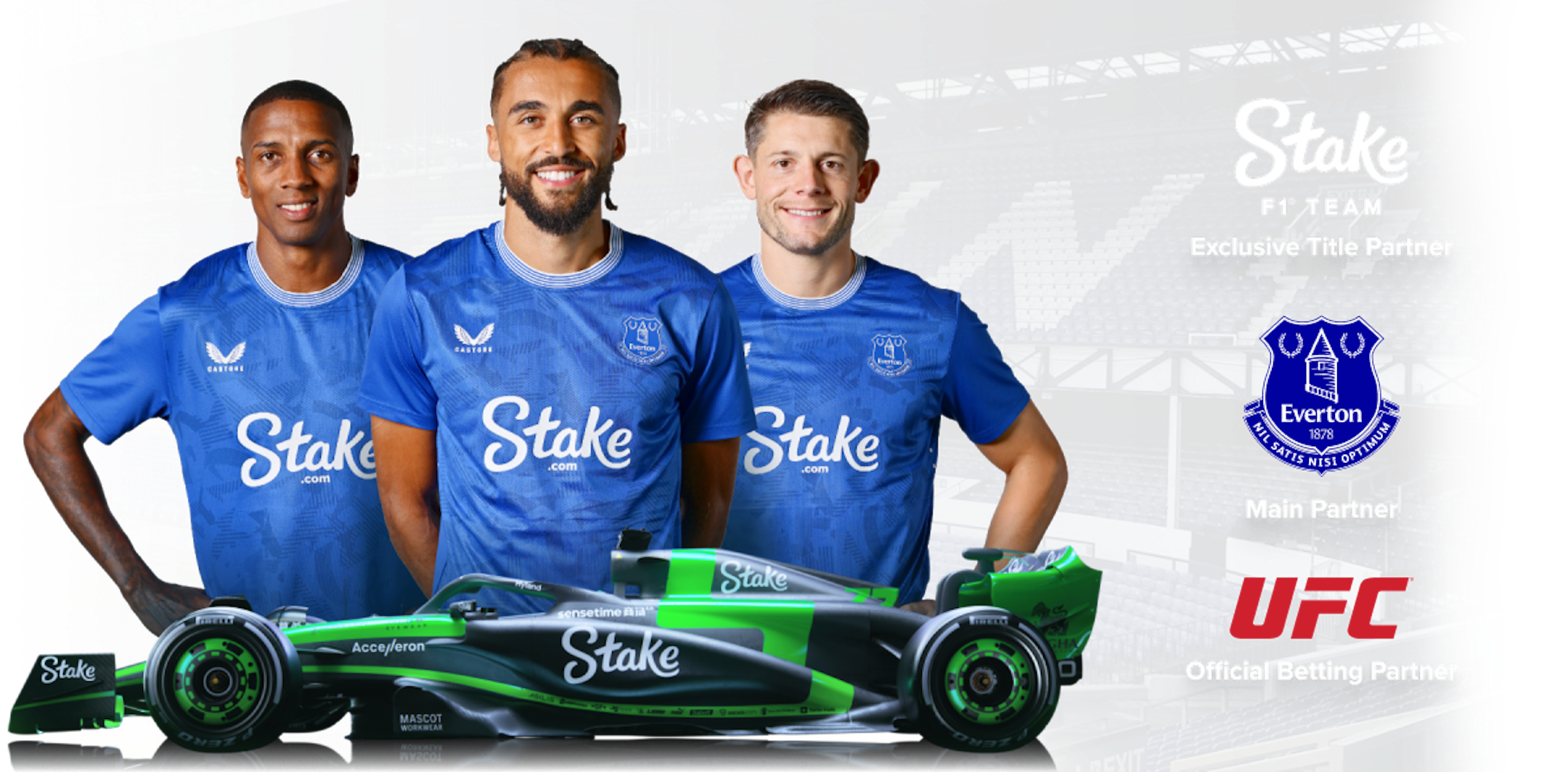 Stake F1 Team, Everton and UFC partnerships